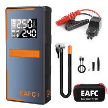 EAFC 4-in-1 Auto-Notfall-Starthilfe, 1200A Spitzenstrom, Luftkompressor 150 PSI, Powerbank 6400 mAh