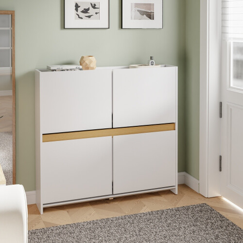 SoBuy Ντουλάπι Παπουτσιών Λευκό FSR225-E-W 1