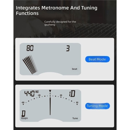 1pc Portable Guzheng Tool Featuring Dual Pickup Modes and Fast, Precise Tuning, Supports Both Equal Temperament 2
