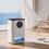 Homcom HOMCOM 300mL/Day Small Dehumidifier, RGB Mood Lights, Continuous Drainage 1