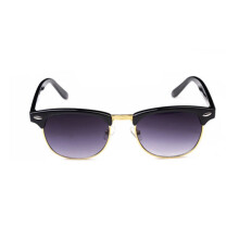(Black Gold)Uv400 Protection Sunglasses Half Frame For Outdoor Activities Retro Lightweight