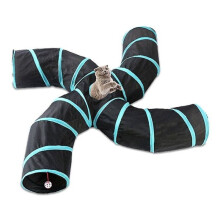 Indoor cat tunnel 4 Way Pet Play Tunnel Collapsible tunnel, Pet Supplies, Gift for Cat Lovers, Indoor Cat Essentials, Kitten & Adult Cat Care