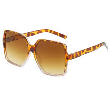 (Leopard)Damen große Schild übergroße quadratische Sonnenbrille Sonnenbrillen Outdoor Brille