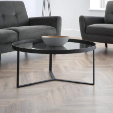 Loft Lamp Table - Smoked Glass