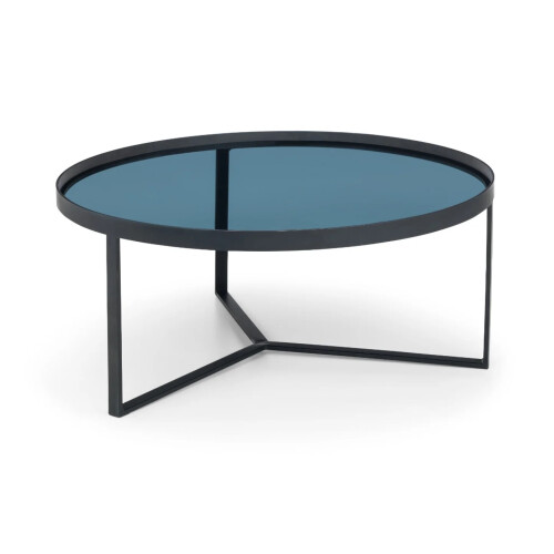 Loft Lamp Table - Smoked Glass 1