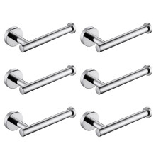 6X SUS 304 Stainless Steel Toilet Paper Holder,Round Tissue Holder,Paper Roll Dispenser