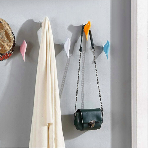 2 Pack Bird Wall Hanging Coat Rack Hooks No Drilling Storage Wall Hooksorange+blue(t-0-g) 1