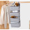 Hanging Organizer With  4 Pockets, Foldable Hanging Shelf With  2 Hooks For  Towels, Diapers 3