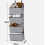 Hanging Organizer With  4 Pockets, Foldable Hanging Shelf With  2 Hooks For  Towels, Diapers 5