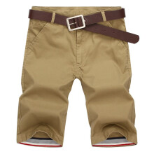 (Khaki(No Belt),30)Mens Shorts Sports Casual Short Pants Trousers Military Army Cargo Summer Pocket