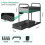 Two-layer kitchen storage rack with pull-out drawers, suitable for cabinet storage in kitchens and bathrooms. Black 2