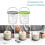 2PCS Ice Cream Pints Cups for  NC501 Series Replacement Freezer Containers Storage Jars with Lids with Handle B 5