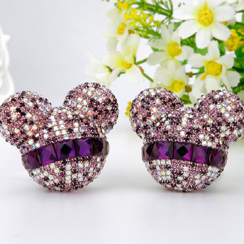 (Red)Embouchure climatiseur parfum voiture Mickey Mouse mode strass classique 2