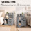 Homcom HOMCOM Modern Bedside Table with 2 Drawers and Open Shelves for Bedroom 4