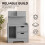 Homcom HOMCOM Modern Bedside Table with 2 Drawers and Open Shelves for Bedroom 6