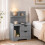 Homcom HOMCOM Modern Bedside Table with 2 Drawers and Open Shelves for Bedroom 8