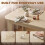 Homcom (Brown) HOMCOM 140-180 cm Extendable Oval Dining Table for 4-6 Round Edges 8