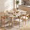 Homcom (Brown) HOMCOM 140-180 cm Extendable Oval Dining Table for 4-6 Round Edges 9