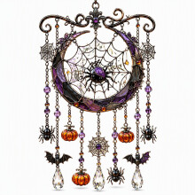 BRTNUP Halloween Suncatcher Wind, Halloween Acrylic Suncatcher Wind Chime