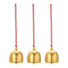 PATIKIL 3 Pcs Wind Chime, Hanging Bells Temple Bells Retro Outdoor Hanging Metal Chinese Wind Chime Round for Outside Garden Camping, Gold Red