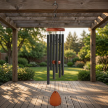 Wind Chime for Garden, Outdoor & Indoor, 26 Inch Aluminum Tubes, Waterproof Memorial Wind Chime with 6 Tubes, Durable Metal Wind Chime Gift for Yard,