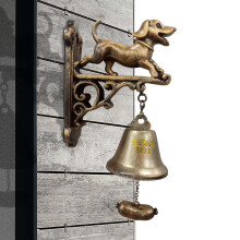 Tktouci Dinner Bell Outdoor | Vintage Front Door Chime - Decorative Door Chime Witch Dachshund Shape for Shop Porch Home Garden Cottage Opening Fence