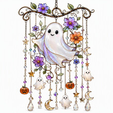 BRTNUP Halloween Suncatcher Wind, Halloween Acrylic Suncatcher Wind Chime