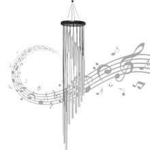 JOERRES Wind Chimes, Metal Wind Chimes for Home Decor Gift(Silver)