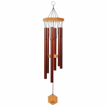 UpBlend Outdoors Wind Chimes for Outside - 29" Copper-Red Wind Chime Outdoor, Zen Garden Chimes for Outdoors, Tin Windchime, Decor Windchimes for Mom,