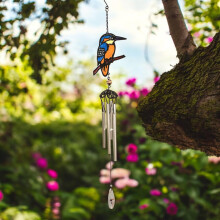 Epsom Door Handle Suncatcher Robin/blue Tit/orange Butterfly/kingfisher Wind Chime Enchanting Outdoor Decorative Wind Chime with Blue Tit Suncatcher D