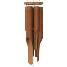 Nalulu Classic Bamboo Wind Chimes - Outside Outdoor Wood Wooden Windchimes, Medium, Handcrafted with Calming Deep Tones, Ideal Home Decor or Gift for