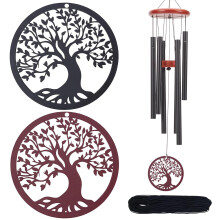ORIGACH 2 Pcs Tree of Life Red & Black Metal Replacement Wind Catcher