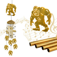 Bigfoot Wind Chimes for Outside, Metal Big Foot Sasquatch Wind Chime Outdoor Indoors with S Hook Hanging Home/Front Porch/Patio/Garden Decor, Unique H