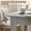Homcom (Grey) HOMCOM 140-180 cm Extendable Oval Dining Table for 4-6 Round Edges 6