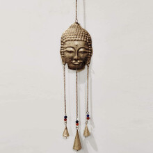 Prezents.com Hanging Bells Buddha Spiritual Home Decor Garden Windchime Ornament Suncatcher Alternative Outdoor H63cm