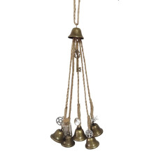 Witches Bells Door Protection Charm Boho Wind Chimes Hanging Ornaments Feng Shui Hanging Bells Witchcraft Supplies for Garden Porch Window Home Decora