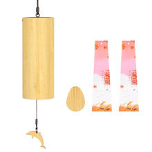 M METERXITY Bamboo Wind Chimes for Meditation, Relaxing Emotions, Wooden Handcrafted Chimes for Unique Decor, Gardening Gift for Outdoor Decoration [A