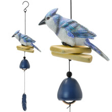 MrMrKura Bird Wind Chimes, Cardinal Wind Bell Pendent for Glory Mothers Love Gift Hanging Wind Chime with Feather Ornament for Bless Garden Backyard H