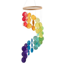 Gurtt Colourful Shell Wind Chime Handmade Wind Chime Shells Decoration for Window Wall Patio Garden Porch Outdoor Home