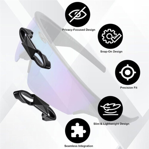 6pcs Light Blocking Covers for  Meta Vanguard  Glasses, LED Light Cover Blocker Protective Accessories 2