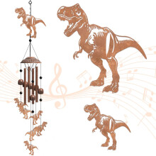 OLYCRAFT Dinosaur Metal Wind Chimes Outdoors Wind Chime Sympathy Memorial Windchime Outdoors Sympathy Windbell Memorial Presents Hanging Windbell for