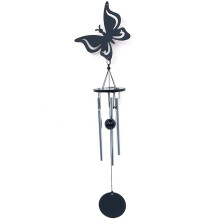 ANCLLO Iron Butterfly and Metal Combined Into a Wind Chime, Garden Home Yard Hanging Decor, Elegant Chime for Garden Patio Balcony and Home Matte, Yar