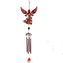 Wind Chimes, Wind Chime for Garden,Angels for Patio Hanging Decoration,Angels Wind Chime Outdoor Porch Balcony Creative Hanging Decoration (Red Wind C
