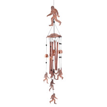 Bigfoot Wind Chime, Iron Sasquatch Wind Chime Funny Hanging Big foot Wind Chime Memorial Gift for Men Women for Outside Indoors Lawn Patio Garden Yard