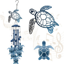 CREATCABIN Wind Chimes for Outside Memorial Wind Chimes Sea Turtle Pendant Wind Bell Sympathy Gifts for Loss of Loved One Home Garden Patio Outdoor Po