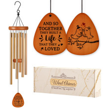 Aurahouse Wedding Gifts Wind Chimes, Engagement Wedding Gifts for Couples 2025 Newlyweds, Bridal Shower Gift for Bride, Anniversary, Registry Gift for