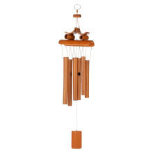 M METERXITY 1-Pack Bamboo Wind Chimes, Wooden Wind Chimes with Melody Deep Tone, 24 Inch Owl Wood Wooden Wind chimes for Indoor Outdoor Decorations/Ba