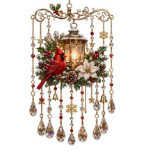 Christmas Wind Chimes, Halloween Suncatcher Wind Chime Stained Glass