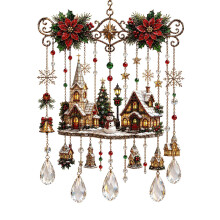 Crystal Wind Chimes Colorful Rainbow Suncatcher Wind Chime Waterproof