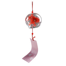 Japanese Wind Bells - Handmade Glass Japanese Style Pendant - Transparent Borosilicate Glass,hand-painted Patterns,with Creative Card Design,can Be Gi